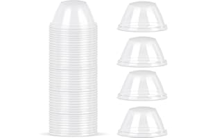 ROUCERLIN 50Pcs Grow Domes 4cm/1.57in Inner Diameter, Transparent Replacement Pod Grow Domes Cap, Humidity Domes Cover Lid, Domes Cap for Grow Basket, Greenhouse, Hydroponic Growing (50)