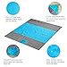 SWONUK Picnic/Beach Blankets Oversized 9'x10' Outdoor Pocket Blanket for Men and Women Durable Water-Resistant Sand Proof Beach Mat for Festivals, Camping, Picnics, Gathering Mat with 4 Anchors Blue