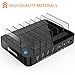 Spater 7-Port USB Charging Station Multi-Port Stand Dock Desktop Organizer for iPhones, iPads, Tablets, Samsung Galaxy, Nexus, HTC and More (White Charging Cables not Included)