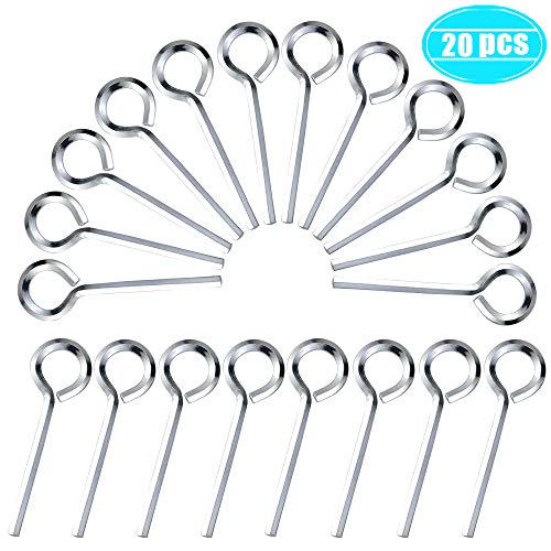 Twdrer 20 PCS 5/32" Sliver Standard Hex Dogging Key with Full Loop,Solid Metal Allen Wrench Door Key for Push Bar Panic Exit Devices