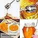 2 Pieces Honey Dipper Sticks Stainless Steel, Straight and Curved Honey Spoon Wand Stirrer for Honey Pot Jar Containers-6.3 Inch