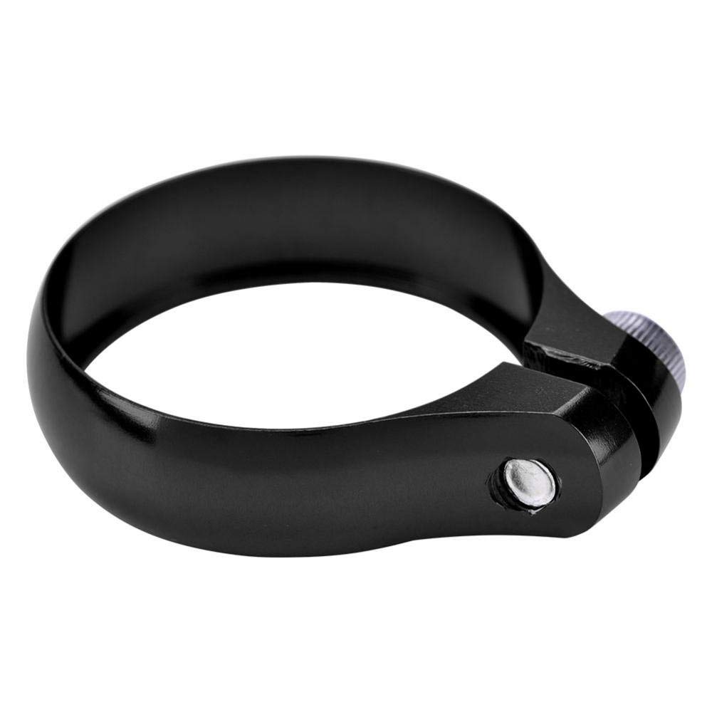 Bicycle Seatpost Clamp, 31.6mm Aluminium Alloy Bike Seat Clamp for Mountain Road Hybrid Commuter Bikes (Black)