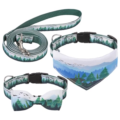 EXPAWLORER Small Dog Collar Leash Set