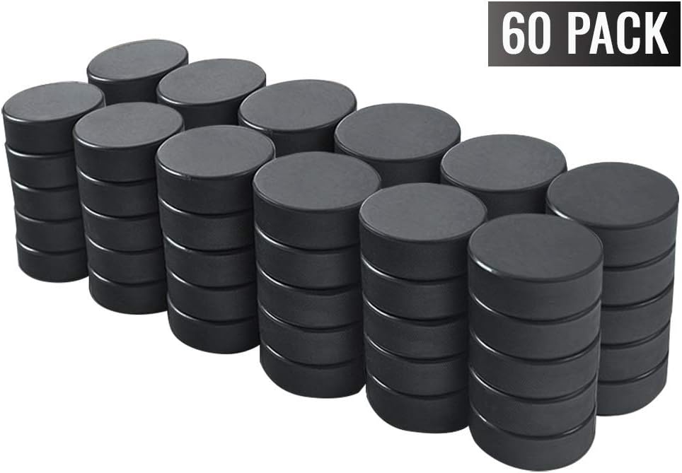 Thorza Ice Hockey Pucks Bulk 60 Pc. Set – Official Regulation Hockey Training Puck Case : Sports & Outdoors