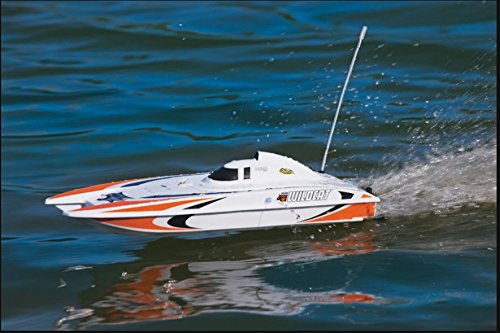 Aquacraft Models RTR Remote Control RC Boat: Mini Wildcat Electric Catamaran with 2.4GHz Radio, Servo, 2 in 1 Receiver / ESC,  Dual Motors, 7.2V 1100mAh NiMH Battery, and Charger (Orange) - Thumbnail 3