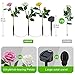 MMHF Outdoor Solar Garden Stake Lights,Upgraded LED Solar Powered Light with 6 Rose Flowers, 3 Pack Colorful Waterproof Solar Decorative Lights for Garden, Patio, Backyard (White＆Pink＆Yellow)