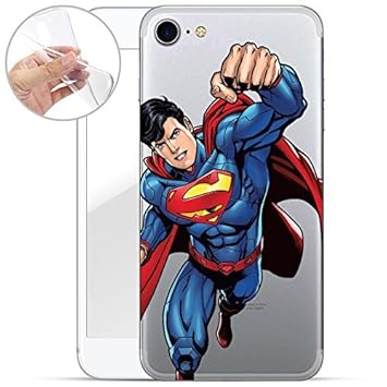 finoo | iPhone 7 Weiche flexible lizensierte Silikon-Handy-Hülle | Transparente TPU Cover Schale mit 'Justice League' Motiv |