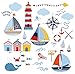 Sail Away Nursery Kids Room Decorative Peel & Stick Wall Art Sticker Decals for Babies Infants Toddlers