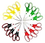 SKKSTATIONERY 8.5 Inch Scissors, Stainless Steel Sharp Blade, Comfort-Grip Handles, Pack of 12