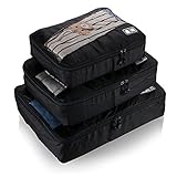 Sumnacon Travel Packing Organizers Cubes Travel Storage Vacuum Bags Compression Pouches Laundry Bag(Black)
