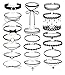 Bassion Choker Set, 20 PCS Womens Black Velvet Choker Necklace Set Classic Gothic Tattoo Lace Chokers