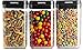 Gourmia GEC9785 Airtight Food Storage Containers, 3 Pack, 2.3 Liter – Stackable, Easy Lock Clear Organizers with Airtight Lids - Preserves and Keeps Dry Goods Fresh and Dry – Space Saving, BPA Free