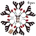 Fascigirl Christmas Antlers Headband, 6Pcs Xmas Headbands for Girls Christmas Party Hair Hoop Holiday Decorations Hair Accessories Birthday Gifts