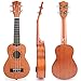 Soprano Ukulele Mahogany Wooden 21 Inch for Kids Beginner with Uke Gig Bag Strap Picks Capo Nylon String