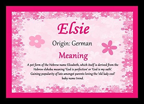 Elsie Personalised Name Meaning Placemat Amazon Co Uk Office Products