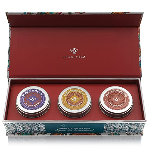 Teabloom USDA Certified Organic Loose Leaf Chai Tea Trio Box Select