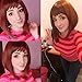JoneTing Brown Wigs for Hero Wig Short Bob Wavy Wigs Brown Cosplay Wig for Japanese Anime