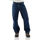 Carhartt Men's Flame Resistant Signature Denim Dungaree