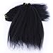 Yonis Kinky Straight Wave Hair Extensions Weft Weave Natural Black Color 3 Bundles Synthetic Human Hair Mixed Length (16