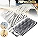 DRILLPRO 21PCS Pin Vise Twist Drill Bit Set Semi-Automatic Driving Drill Bit Wood Walnut Drilling Tool 0.3mm-1.6mm