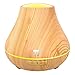 TaoTronics Essential Oil Diffuser, 400ml Wood Grain Aroma Diffuser for Aromatherapy (Noiseless 14 Hours Continuous Mist, PP Build, Diffusers for Essential Oils, Waterless Auto Shut-Off Protection)