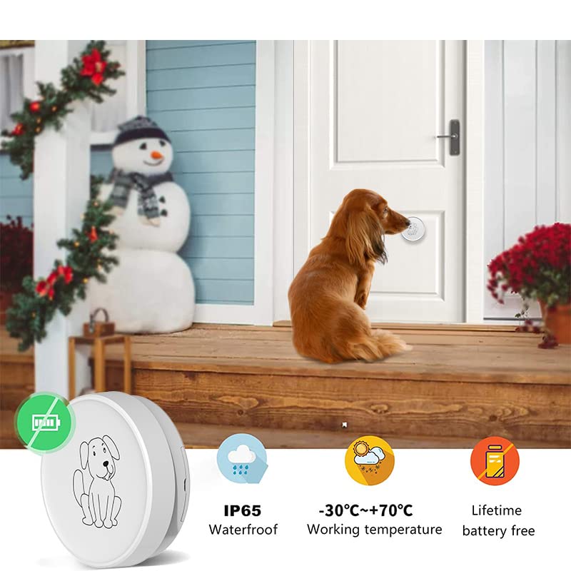 YIROKA Dog Door Bell, selfPowered Dog Potty Training Door Bell,Super