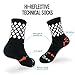 High Reflective Cycling and Running Socks - Night Safety Running Gear (Shoe Size Below 11)