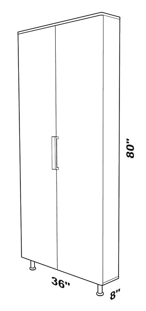 Diamond Innovative Garage 36 Wide X 8 Deep Pantry Cabinet