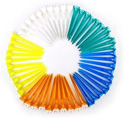 OrdinAry Golf Tees Plastic Rubber Cushion Durable Plastic Golf Tees Colorful Mixed Colour Graduated Plastic Tees