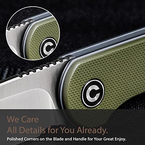 CIVIVI Knives Elementum Folding Pocket Knife 2.96" D2 Satin Blade,G10