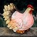 Exhart Solar Chicken Garden Statue - Hand Painted White Hen Resin Statue w/Solar LED Lights - Solar-Powered Hen Decor, Best as Resin Outdoor Decor for Garden, Yard, Patio or Kitchen Decor 9