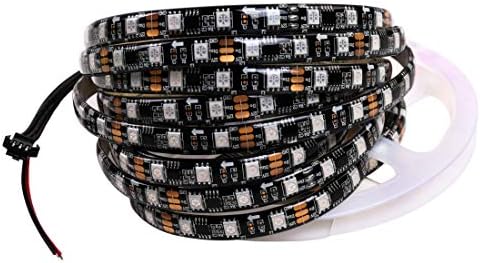 FAVOLCANO 5m/16.4ft 150LEDS WS2811 LED Light Strip, Programmable and Individually Addressable, 5050 RGB LED Rope Waterproof IP65 Black