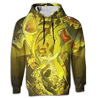 VVGHOPOI 3D Monstercat Mens Hooded Sweatshirt with Drawstring Pocket Cozy Pullover Hoodies