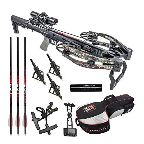 Killer Instinct Crossbows Furious Pro 9.5 400 FPS Crossbow Hunter's Kit (Camo) Bundled with Case