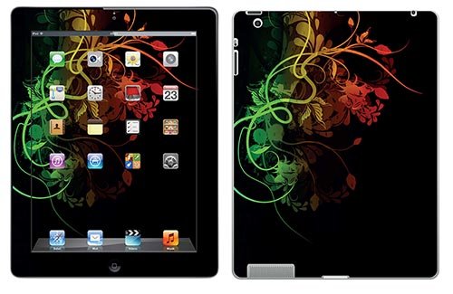 Royal Sticker for Tablet Colorful Flowers iPad 3