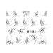 JIEPING 1 Sheet 3D Flower Nail Art Sticker Water Transfer Sticker 3D DIY Nail Decoration Nail Art Decal Sticker Flower XF1583