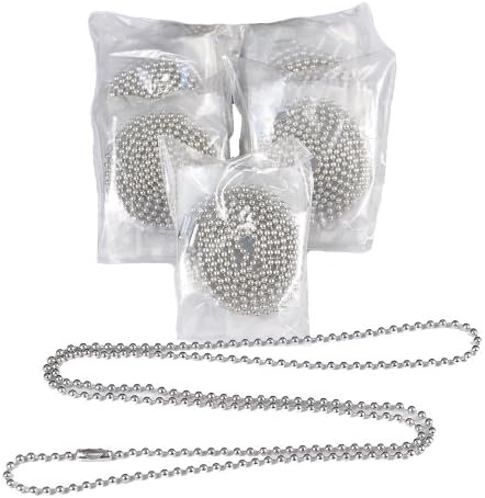 100 Bulk Nickel Plated 30 Inch Ball Chain Necklaces
