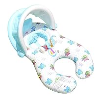 KateDy Inflatable Baby Float Seat Boat,Cute Elephant Swimming Ring with Two Leg Holes Expand,Early Education Toddler Kids Baby Pool Beach Bath Play Tools,for Outdoors and Indoors(1pc,Red)
