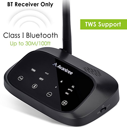 Avantree 100ft long range bluetooth receiver for home stereo, tru…