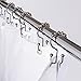 Wimaha Rustproof Shower Curtain Rings, Stainless Steel Heavy Duty Roller Double Glide Shower Hooks for Bathroom Shower Rods Curtains Liners, Bronze, Set of 12 Hooks