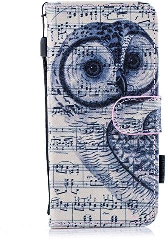 Galaxy S9 - Case, For [S9] , MerKuyom [Wrist Strap] [Kickstand] Premium PU Leather Wallet Pouch [Card Holder] Protective Flip Cover Case For Samsung Galaxy S9, W/ Stylus (Owl Music Sheet)