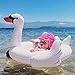 Amxylife White Swan Baby Swim Ride-On Float Swimming Pool Toys Inflatable Swimming Ring for Kids (31