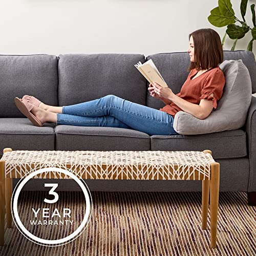 LINENSPA Reading Pillow with Shredded Memory Foam Back Pillow for