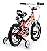 RoyalBaby Kids Bike Boys Girls Space No. 1 Aluminum 3-9 Years Old 12 14 16 18 Inch Training Wheels Kickstand Black Red Orange Kids Bicycle