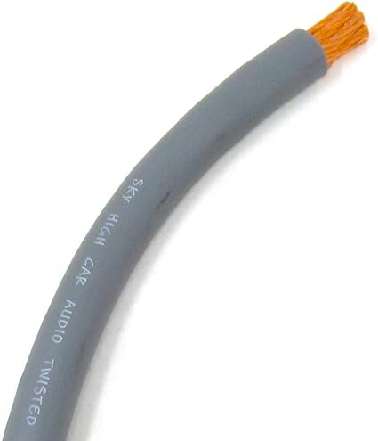 Amazon Com Ofc 2 0 Gauge Awg Silver Power Ground Wire Sky High Car Audio Sold By The Foot Ft Home Audio Theater
