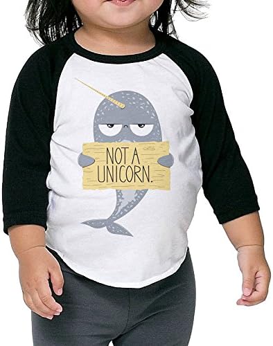 Dongsheng I'm Not A Unicorn Baseball Children 3/4 Sleeve Tee Size2 Toddler