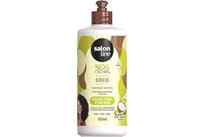 Linha Tratamento (SOS Cachos) Salon Line - Creme para Pentear de Coco Tratamento Profundo 500 Ml - (Salon Line Treatment (SOS Curls) Collection - Deep Treatment Coconut Combing Cream 16.9 Fl Oz)