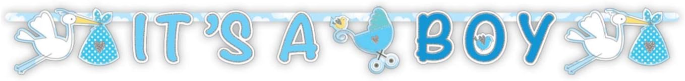 Folat 63632 Birth Letter Banner It’s a boy, Multi Colors