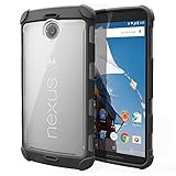 Nexus 6 Case - Poetic Google Nexus 6 Case [Affinity Series] - [TPU Grip Bumper] [Corner Protection]Protective Hybrid Case for Google Nexus 6 (2014) Frost Clear/Black (3-Year Manufacturer Warranty From Poetic)