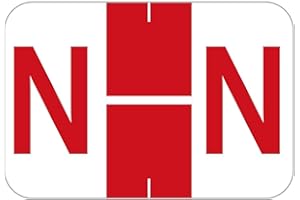 TOYMIS 240pcs File Folder Labels Alphabet,Alphabetic Color Code Index Tabs Compatible for Smead 1" x 1-1/2" Barkley/Sycom FABKM - BRAM Series Compatible Alpha Stickers, Home Office Chart Letters (N)